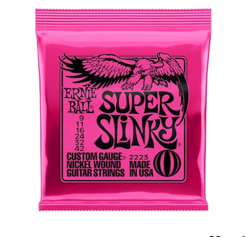 Ernie Ball Super Slinky Electric Guitar Strings 09-42