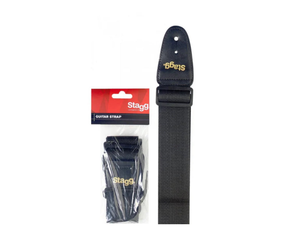 Stagg BJA1006BK Nylon Guitar Strap 2 Black